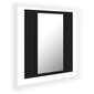 vidaXL LED-peeglikapp must 40x12x45 cm, akrüül hind ja info | Vannitoakapid | kaup24.ee