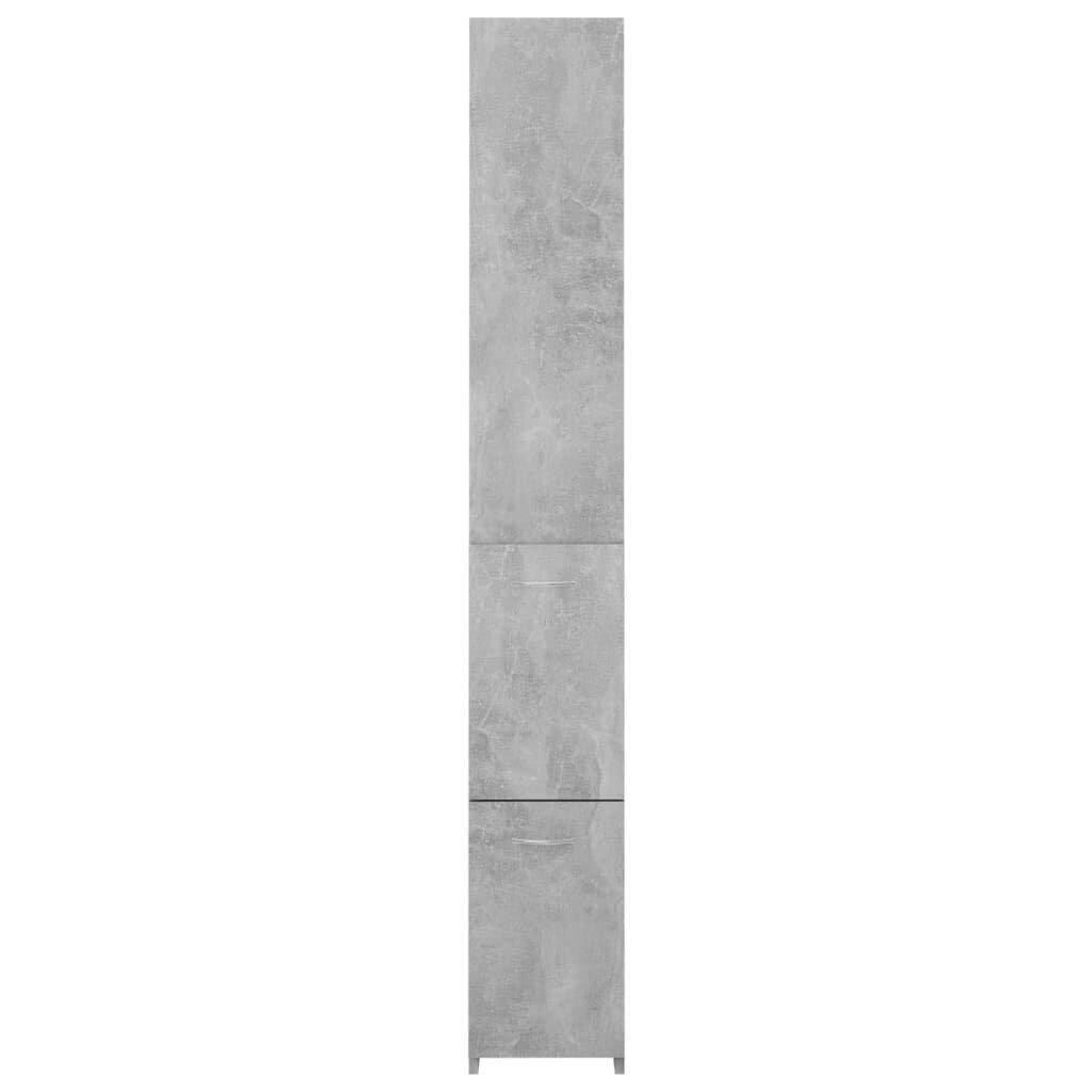 vidaXL vannitoakapp, betoonhall, 25 x 25 x 170 cm, puitlaastplaat hind ja info | Vannitoakapid | kaup24.ee
