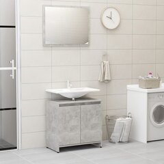 vidaXL vannitoamööbli komplekt, betoonhall, puitlaastplaat hind ja info | Vannitoa komplektid | kaup24.ee