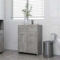 vidaXL vannitoakapp betoonhall 60 x 33 x 80 cm puitlaastplaat цена и информация | Шкафчики для ванной | kaup24.ee