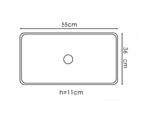 Klaasist valamu tasapinnale 55x36x10cm VELDMAN, sinine цена и информация | Раковины | kaup24.ee