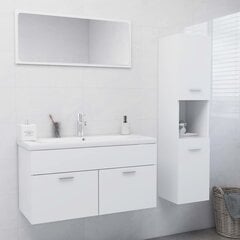vidaXL vannitoamööblikomplekt, valge, puitlaastplaat hind ja info | Vannitoa komplektid | kaup24.ee