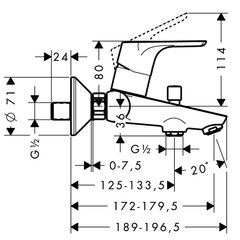 Vannisegisti Hansgrohe Focus E2, 31940000 hind ja info | Vannitoa segistid | kaup24.ee