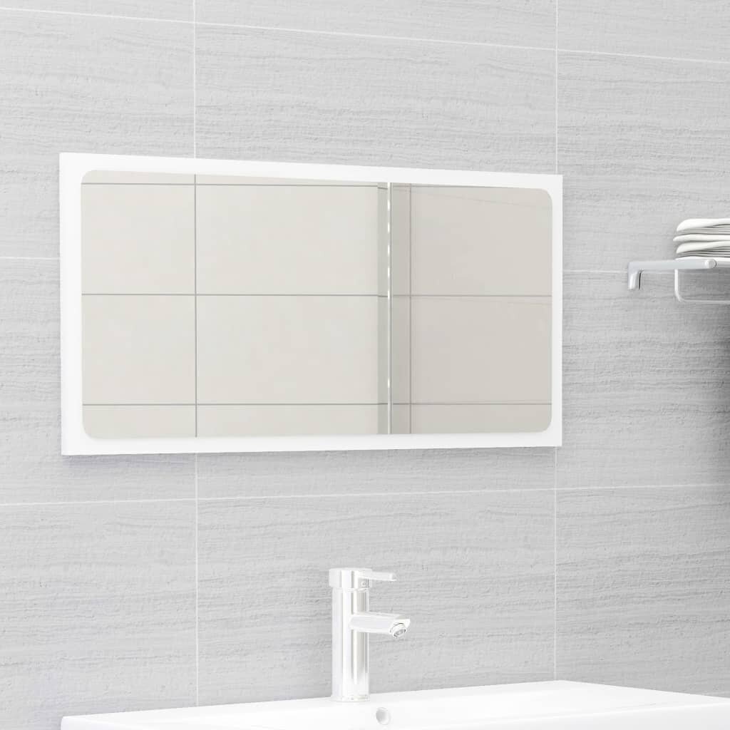 vidaXL vannitoamööbli komplekt, kõrgläikega valge, puitlaastplaat цена и информация | Vannitoa komplektid | kaup24.ee