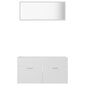 vidaXL 2-osaline vannitoamööbli komplekt, valge, puitlaastplaat hind ja info | Vannitoa komplektid | kaup24.ee
