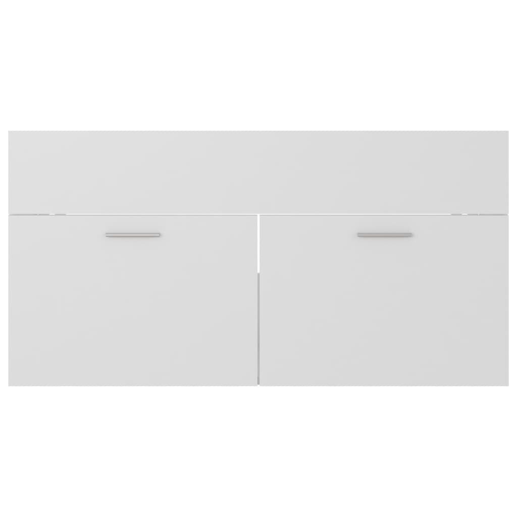 vidaXL valamukapp, valge, 90x38,5x46 cm, puitlaastplaat hind ja info | Vannitoakapid | kaup24.ee