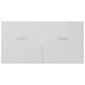 vidaXL valamukapp, kõrgläikega valge, 90x38,5x46 cm, puitlaastplaat hind ja info | Vannitoakapid | kaup24.ee