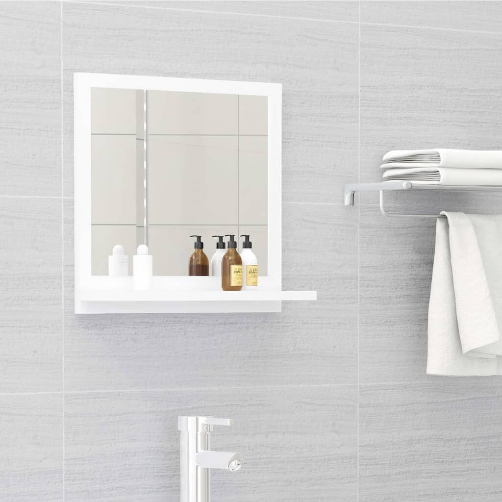 vidaXL vannitoa peeglikapp valge 40x10,5x37 cm puitlaastplaat hind ja info | Vannitoa peeglid | kaup24.ee