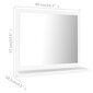 vidaXL vannitoa peeglikapp valge 40x10,5x37 cm puitlaastplaat hind ja info | Vannitoa peeglid | kaup24.ee