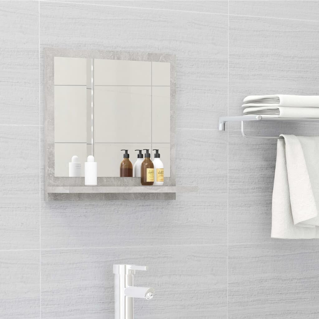 vidaXL vannitoa peeglikapp betoonhall 40x10,5x37 cm puitlaastplaat hind ja info | Vannitoa peeglid | kaup24.ee