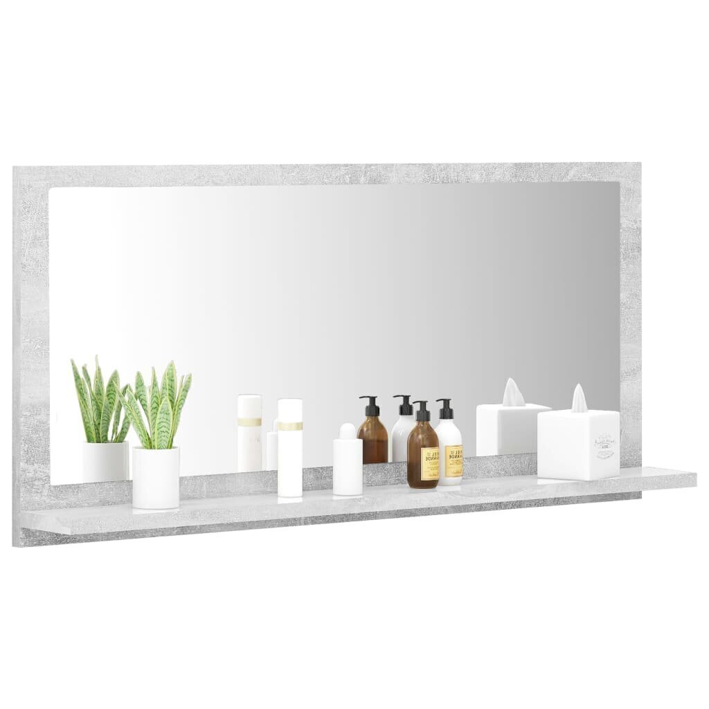 vidaXL vannitoa peeglikapp betoonhall 80 x 10,5 x 37 cm puitlaastplaat цена и информация | Vannitoa peeglid | kaup24.ee