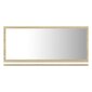 vidaXL vannitoapeegel, valge, Sonoma tamm, 60 x 10,5 x 37 cm, puitlaastplaat hind ja info | Vannitoa peeglid | kaup24.ee