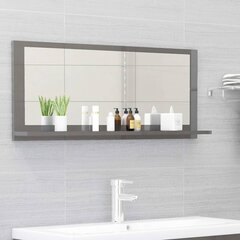 vidaXL vannitoa peeglikapp hall 90x10,5x37 cm puitlaastplaat hind ja info | Vannitoa peeglid | kaup24.ee