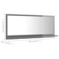vidaXL vannitoa peeglikapp hall 90x10,5x37 cm puitlaastplaat hind ja info | Vannitoa peeglid | kaup24.ee