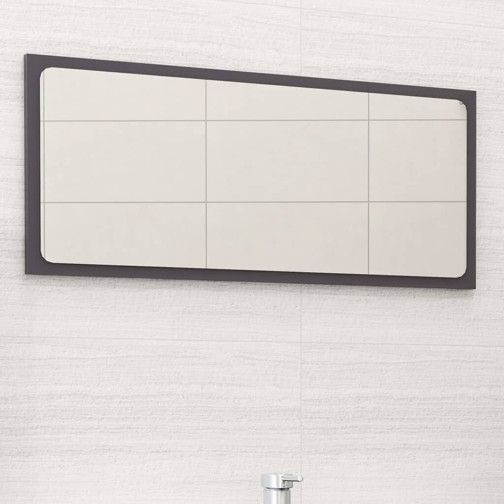 vidaXL vannitoa peegel, kõrgläikega valge 80 x 1,5 x 37 cm puitlaastplaat цена и информация | Vannitoa peeglid | kaup24.ee