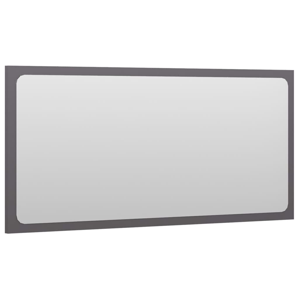 vidaXL vannitoa peegel, kõrgläikega valge 80 x 1,5 x 37 cm puitlaastplaat цена и информация | Vannitoa peeglid | kaup24.ee