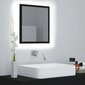 vidaXL LED vannitoa peeglikapp, must, 40 x 8,5 x 37 cm, akrüül hind ja info | Vannitoa peeglid | kaup24.ee