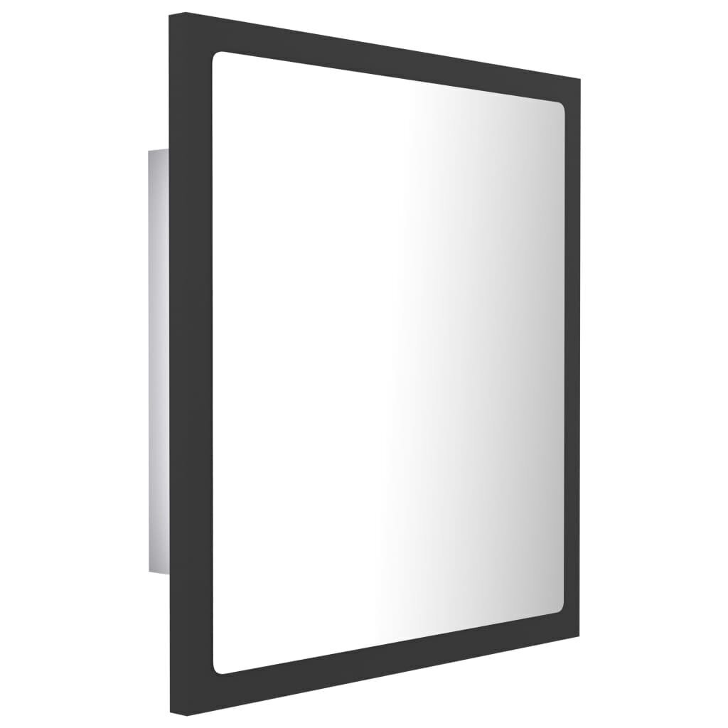 vidaXL LED vannitoa peeglikapp, hall, 40 x 8,5 x 37 cm, akrüül цена и информация | Vannitoa peeglid | kaup24.ee