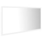 vidaXL LED vannitoa peeglikapp, valge, 90x8,5x37 cm, puitlaastplaat цена и информация | Vannitoa peeglid | kaup24.ee