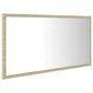 vidaXL LED vannitoa peeglikapp, Sonoma tamm, 90x8,5x37 cm, akrüül hind ja info | Vannitoa peeglid | kaup24.ee