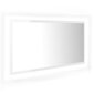 vidaXL LED vannitoa peeglikapp, kõrgläikega valge, 90x8,5x37cm, akrüül hind ja info | Vannitoa peeglid | kaup24.ee