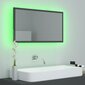 vidaXL LED vannitoa peeglikapp, hall, 80x8,5x37 cm, akrüül цена и информация | Vannitoa peeglid | kaup24.ee