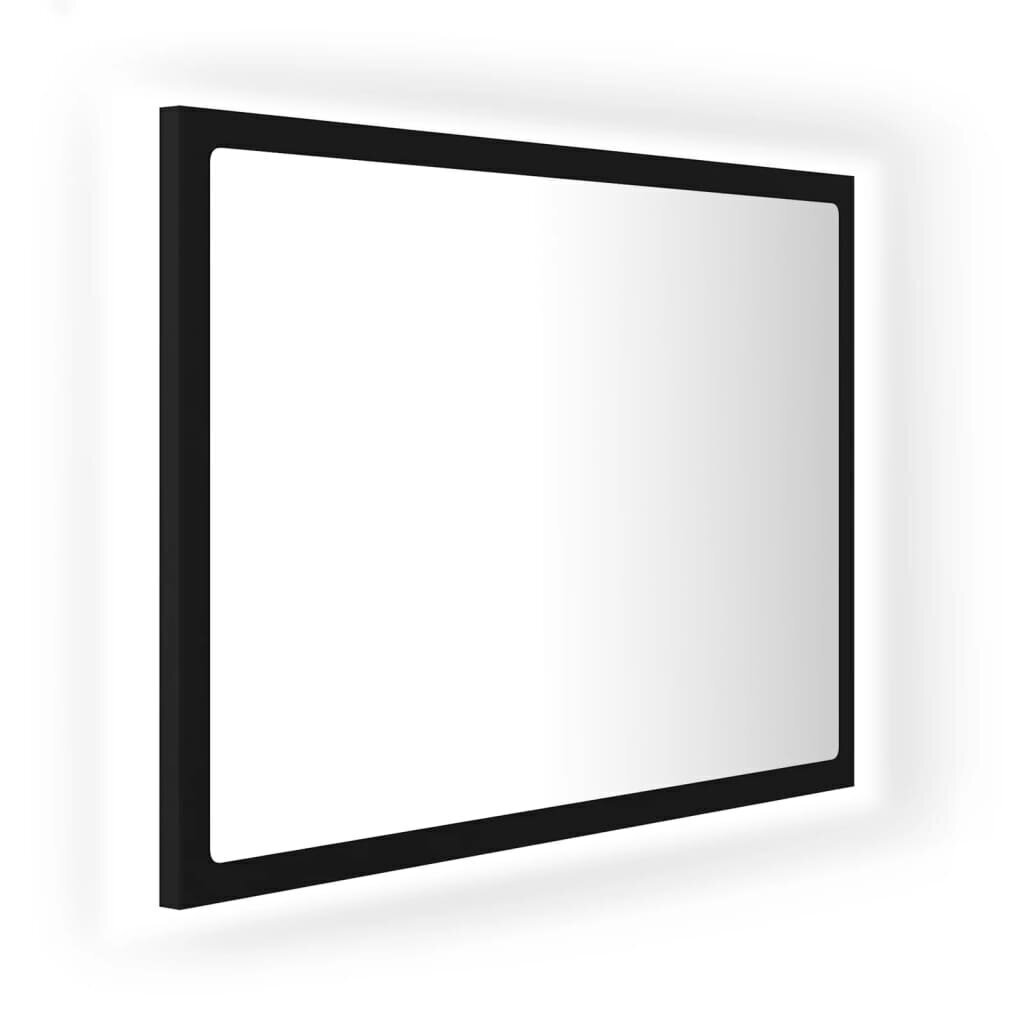 vidaXL LED vannitoa peeglikapp must 60x8,5x37 cm akrüül hind ja info | Vannitoa peeglid | kaup24.ee