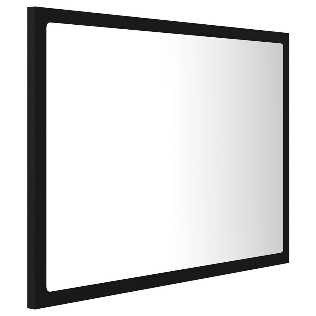 vidaXL LED vannitoa peeglikapp must 60x8,5x37 cm akrüül hind ja info | Vannitoa peeglid | kaup24.ee