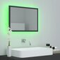 vidaXL LED vannitoa peeglikapp, betoonhall, 60x8,5x37 cm akrüül hind ja info | Vannitoa peeglid | kaup24.ee