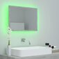 vidaXL LED vannitoa peeglikapp, betoonhall, 60x8,5x37 cm, akrüül hind ja info | Vannitoa peeglid | kaup24.ee
