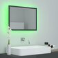 vidaXL LED vannitoa peeglikapp, hall, 60x8,5x37 cm, akrüül цена и информация | Vannitoa peeglid | kaup24.ee