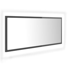 vidaXL LED vannitoa peeglikapp, hall, 100x8,5x37 cm, akrüül цена и информация | Зеркала | kaup24.ee