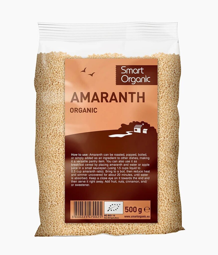 Amarandiseemned Smart Organic, 500 g hind ja info | Pähklid, seemned, kuivatatud puuviljad | kaup24.ee
