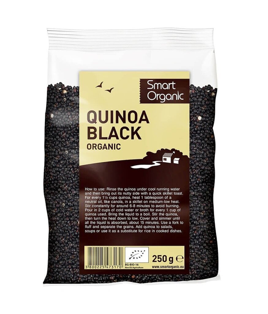 Must kinoa Smart Organic, 250 g hind ja info | Pähklid, seemned, kuivatatud puuviljad | kaup24.ee