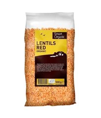 Punased läätsed Smart Organic, 500 g hind ja info | Kuivained, tangud, riis | kaup24.ee