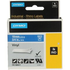 Vinüüllint Dymo Rhino 19mm x 5,5m / valge sinisel (1805417) hind ja info | Printeritarvikud | kaup24.ee