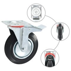 vidaXL pöörlevad rattad, 24 tk, 200 mm hind ja info | Mööblirattad | kaup24.ee