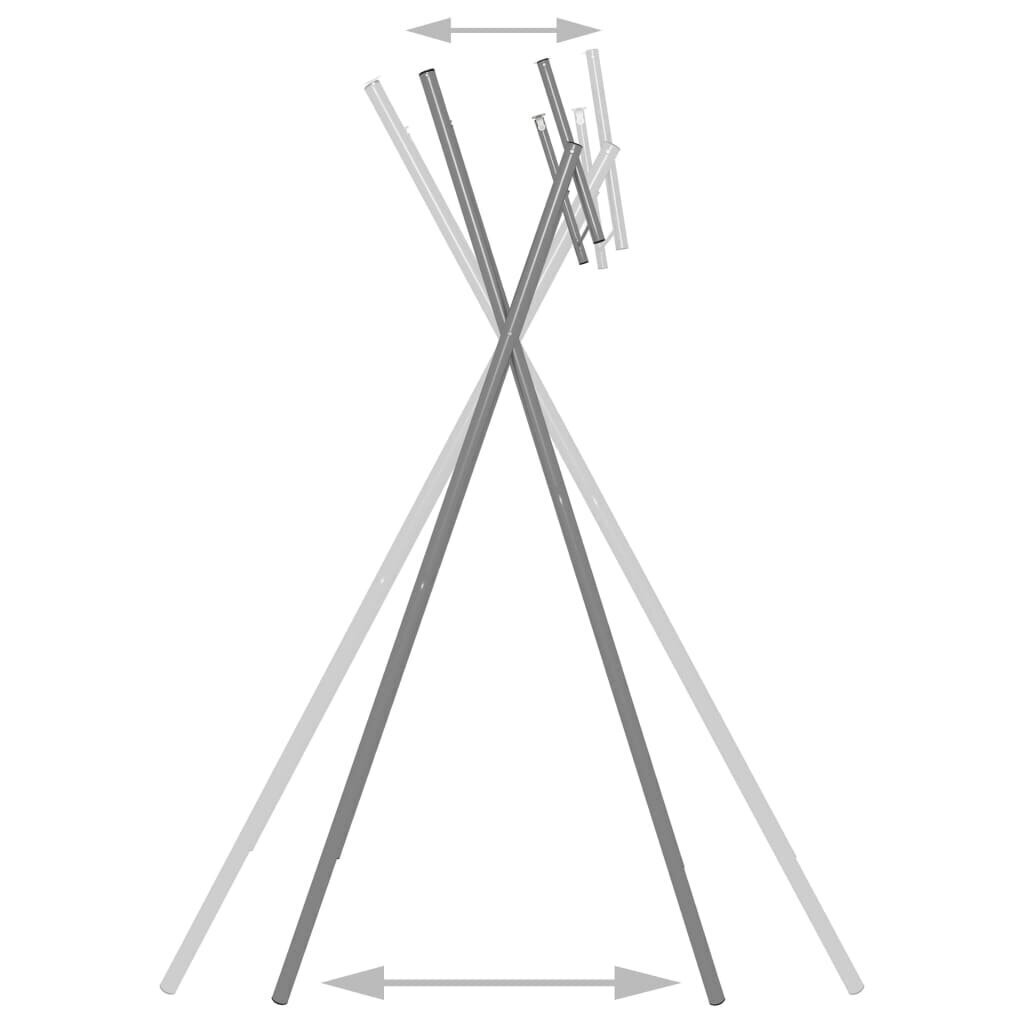 vidaXL kokkupandavad lauajalad, hõbedane, 45 x 55 x 112 cm, teras цена и информация | Mööblijalad | kaup24.ee