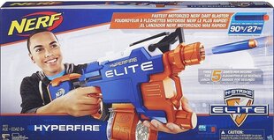 Игрушечная винтовка Nerf Elite Hyperfire, B5573 цена и информация | Развивающий мелкую моторику - кинетический песок KeyCraft NV215 (80 г) детям от 3+ лет, бежевый | kaup24.ee