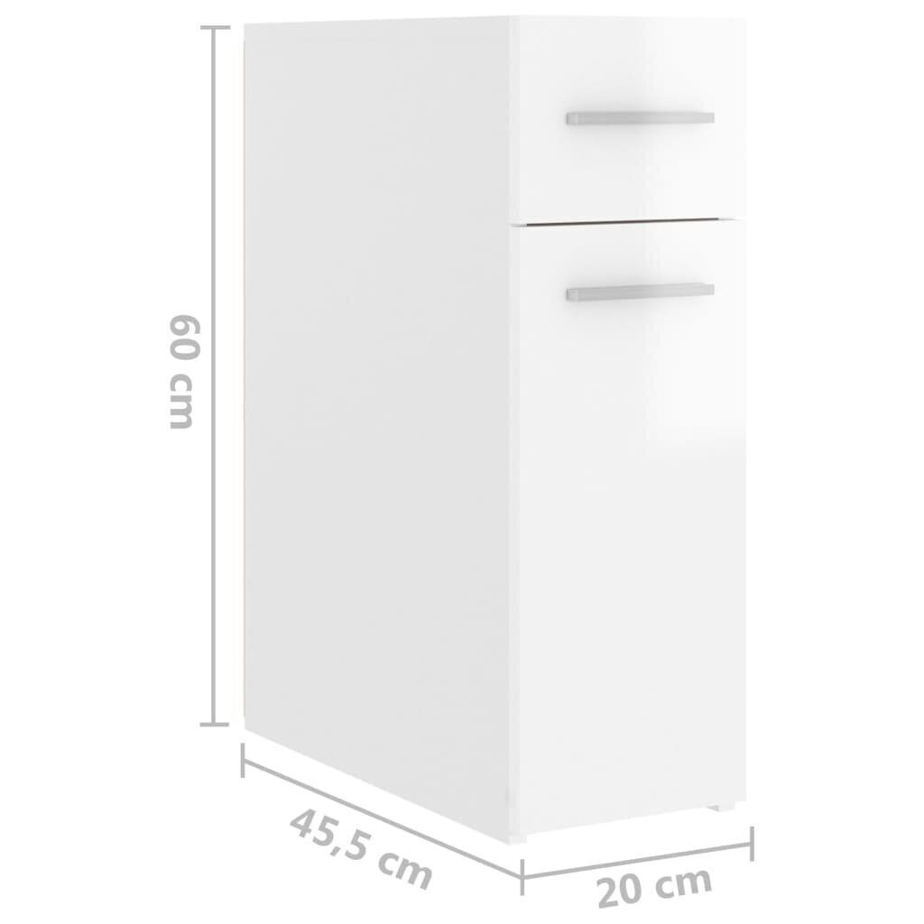 Ravimikapp, 20x45,5x60 cm, valge hind ja info | Elutoa väikesed kapid | kaup24.ee