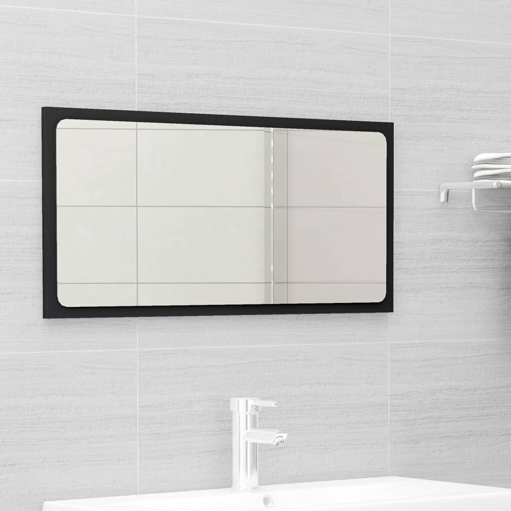vidaXL vannitoamööblikomplekt, must, puitlaastplaat цена и информация | Vannitoa komplektid | kaup24.ee