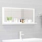 vidaXL vannitoa peeglikapp valge 90x10,5x37 cm puitlaastplaat hind ja info | Vannitoa peeglid | kaup24.ee