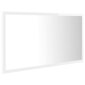 vidaXL LED vannitoa peeglikapp, kõrgläikega valge, 80x8,5x37cm, akrüül hind ja info | Vannitoa peeglid | kaup24.ee