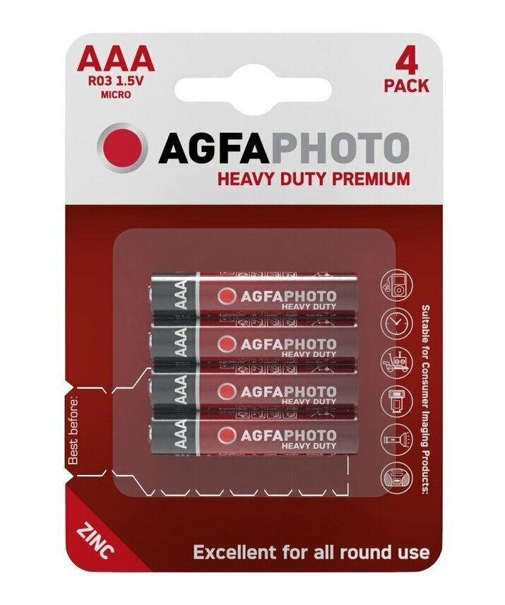 Patareid Elements AgfaPhoto Heavy Duty AAA R3 (4 tk) hind ja info | Patareid | kaup24.ee