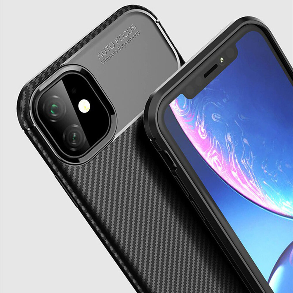 Carbon Elite telefoniümbris sobib iPhone 7 / 8 / SE 2020, must hind ja info | Telefoni kaaned, ümbrised | kaup24.ee