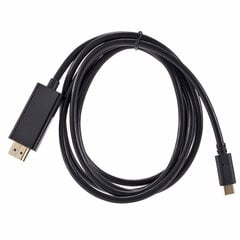 Kaabel USB-C - HDMI 4K*2K 1,8m, must цена и информация | Кабели и провода | kaup24.ee