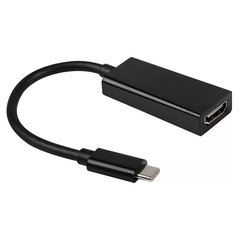 USB-C - HDMI 4K*2K 0,25m , must hind ja info | Mobiiltelefonide kaablid | kaup24.ee