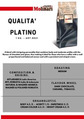 Molinari Qualita Platino кофейные зерна, 1 кг цена и информация | Kohv, kakao | kaup24.ee