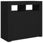 vidaXL puhvetkapp LED-tulega, must, 80 x 35 x 75 cm цена и информация | Elutoa väikesed kapid | kaup24.ee