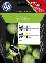 Набор картриджей HP 934XL/935XL (X4E14AE), черный, голубой, фиолетовый, желтый цена и информация | Картриджи для струйных принтеров | kaup24.ee